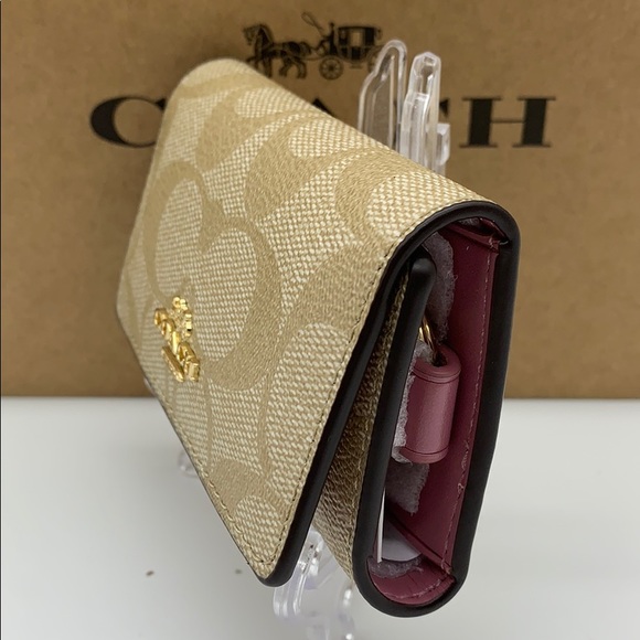COACH Five Ring Key Case In Signature Canvas - Picture 6 of 16